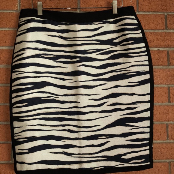 🦓ANN TAYLOR🦓ZEBRA JACQUARD PENCIL SHIRT🦓 - Picture 5 of 11